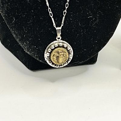 1152 Antique Circa 1880 Button Necklace with Button Bracelet and Roman Gold Tone Bracelet