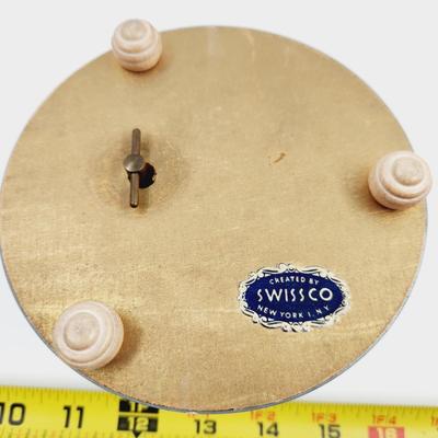 VINTAGE SWISSCO MUSICAL VANITY POWDER MUSIC BOX