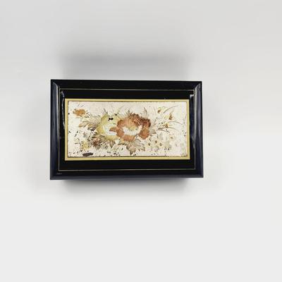 VINTAGE JAPANESE FLOWERED DECOR MUSIC JEWELRY BOX