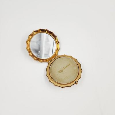 VINTAGE ELGIN AMERICAN GOLD TONED POWDER COMPACT