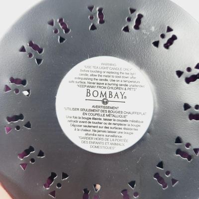 BOMBAY METAL BLACK & PURPLE HANGING LANTERN