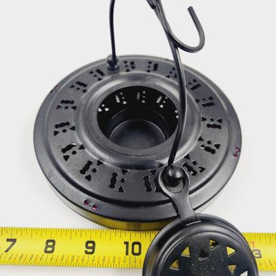 BOMBAY METAL BLACK & PURPLE HANGING LANTERN