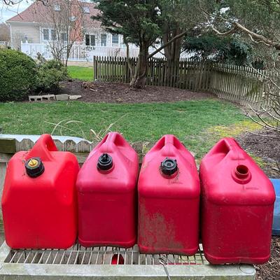 1201 Four Large Gas Cans