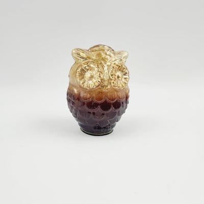 VERY CUTE 2 TONE GLASS OWL DECOR