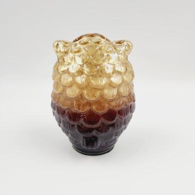 VERY CUTE 2 TONE GLASS OWL DECOR
