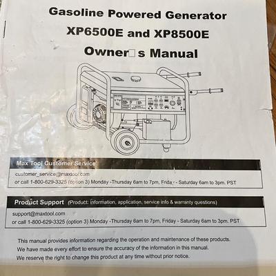 1205 DUROMAX XP8500E Generator with Cover and plug