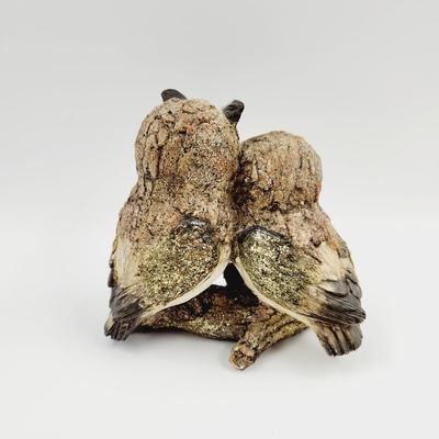 RESIN CUTE OWL COUPLE ON A BRANCH