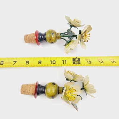 METAL FLOWER WINE CORK STOPPER