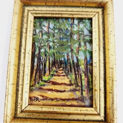 VINTAGE ORIGINAL EHER FRAMED ART
