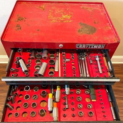CRAFTSMAN METAL TOOLBOX & TOOLS