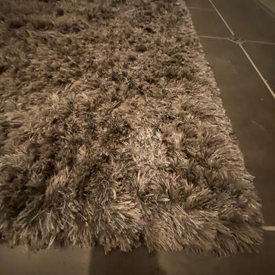 Gray shag rug