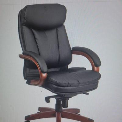 Contemporary Leather Executive Swivel Ergonomic High Back Office Chair - Black