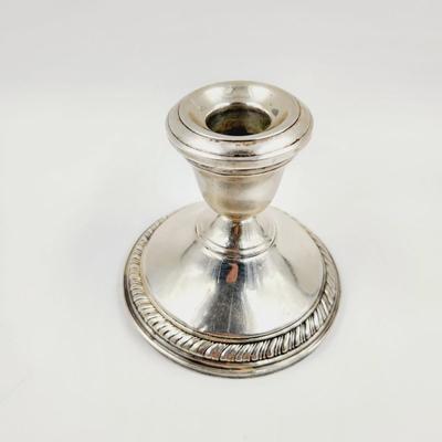 BEAUTIFUL WEIGHTED STERLING CANDLE HOLDER
