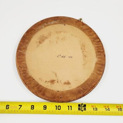 MCM WITCO FRAMED ART WOMAN SPINNING WHEEL
