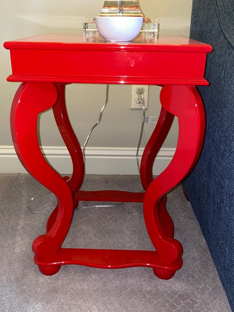 Red side tables