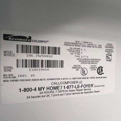 KENMORE COLDSPOT REFRIDGERATOR