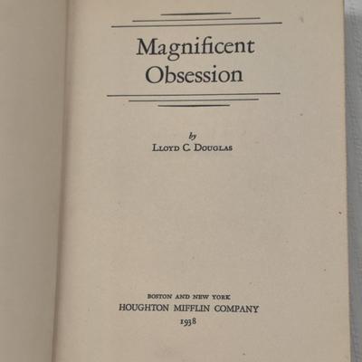 1938 MAGNIFICENT OBSESSION by LLOYD C. DOUGLAS