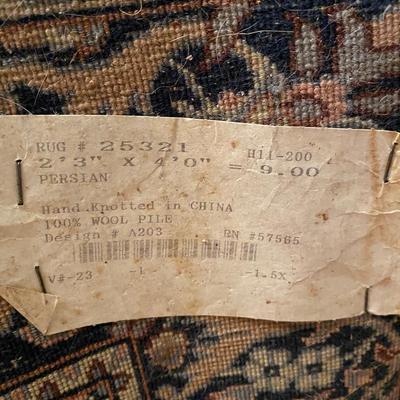 Vintage hand knotted genuine Chinese Persian rug - A