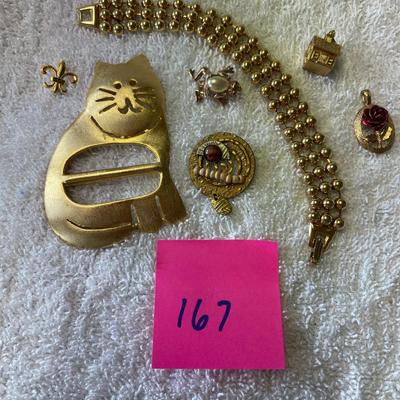 Lot of gold tone jewelry