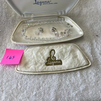 Laguna Aurora Borealis Bead Necklace & Earrings in original box