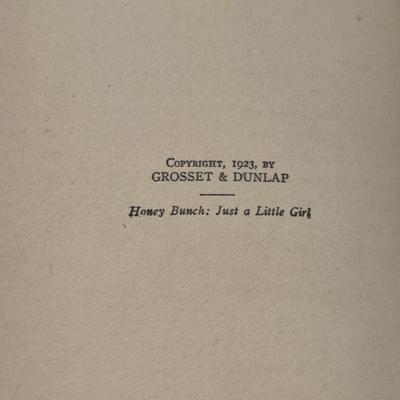 1923 HONEY BUNCH: JUST A LITTLE GIRL by HELEN LOUISE THORNDYKE