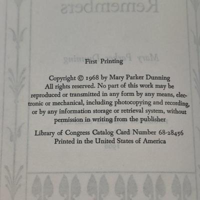 1968 MRS. MARCO POLO REMEMBERS by MARY PARKER DUNNING