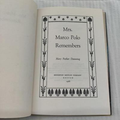 1968 MRS. MARCO POLO REMEMBERS by MARY PARKER DUNNING