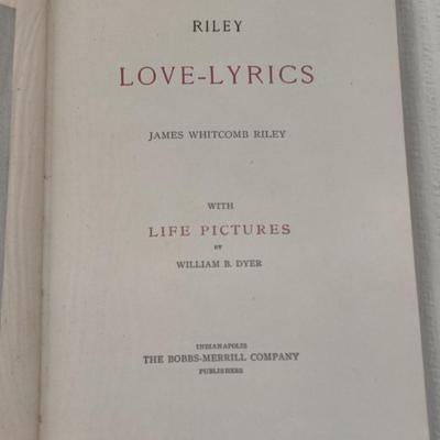1905 RILEY LOVE-LYRICS by JAMES WHITCOMB RILEY