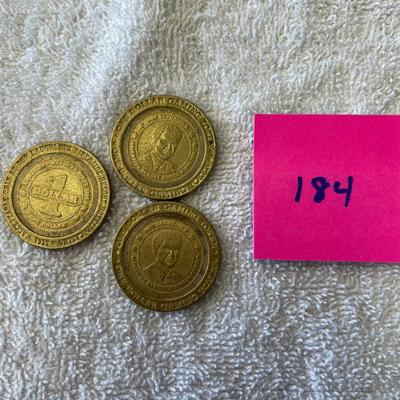 Laughlin's Riverside Casino 3 - $1 Slot tokens