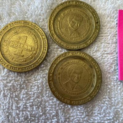 Laughlin's Riverside Casino 3 - $1 Slot tokens