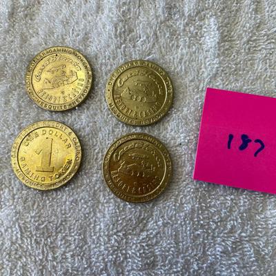 Casablanca Casino 4 $1 Slot tokens