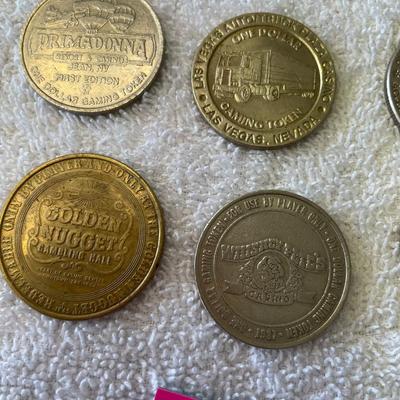 Lot of 6 $1 Slot Tokens Mixed Casinos