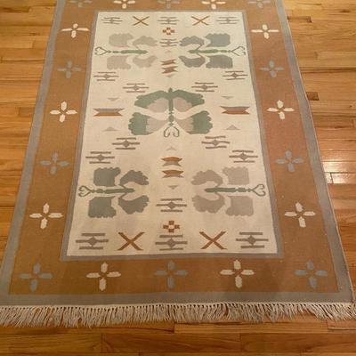 Reversible authentic Dhurrie rug - A