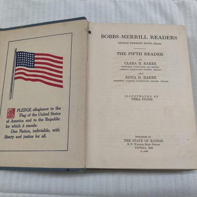 1924 BOBBS MERRILL FIFTH READER STATE OF KANSAS