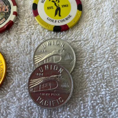 Lot of Chips, Tokens, & Coins