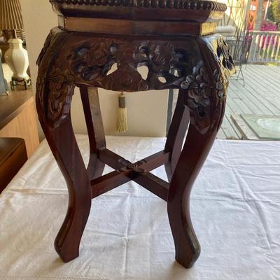 Vintage carved oriental table #R-100