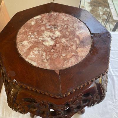Vintage carved oriental table #R-100