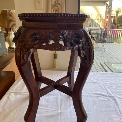 Vintage carved oriental table #R-100