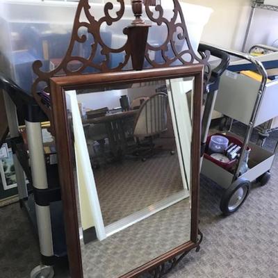 mirror tall with wood frame