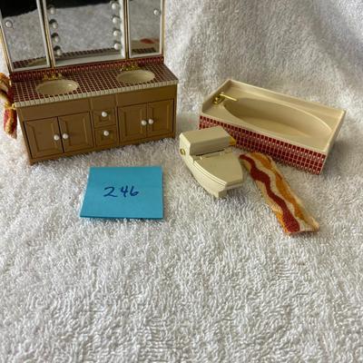 TOMY Doll House Bathroom Set
