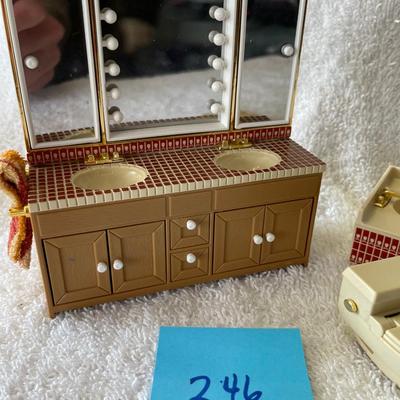 TOMY Doll House Bathroom Set
