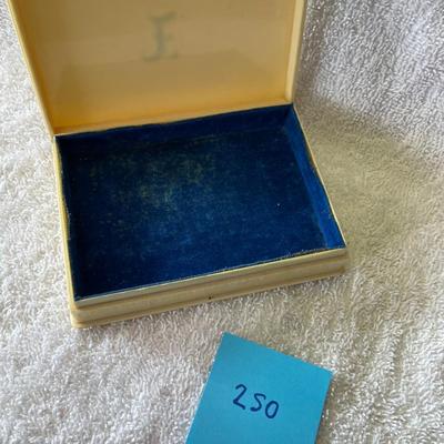 Celluloid Monogrammed Jewelry Box