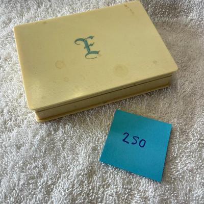 Celluloid Monogrammed Jewelry Box