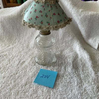 Vintage Crystal Miniature Oil Lamp