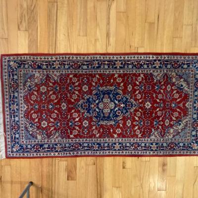 Vintage hand knotted genuine Persian rug - B