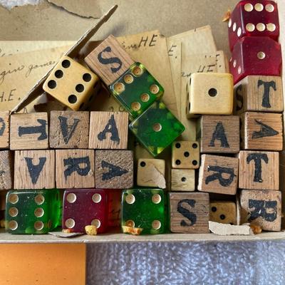 Greeting Card Box w/Game Dice