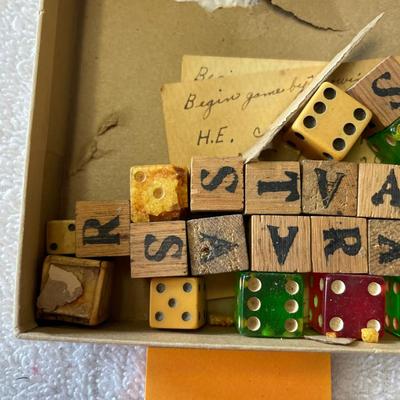 Greeting Card Box w/Game Dice