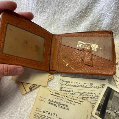 Vintage Wallet w/ Documents