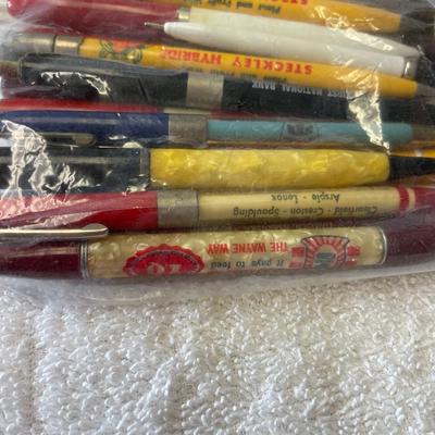 Bag of Vintage Ad Pens