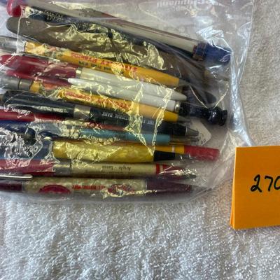 Bag of Vintage Ad Pens